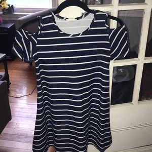 Striped flow dress
